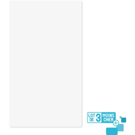 lot de 3 panneaux muraux pour salle de bains en aluminium blanc - 120x210cm - wall'it
