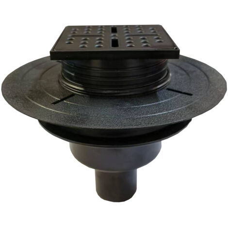 bonde à sortie verticale pour receveur à carreler rainy et high rainy - grille inox noir