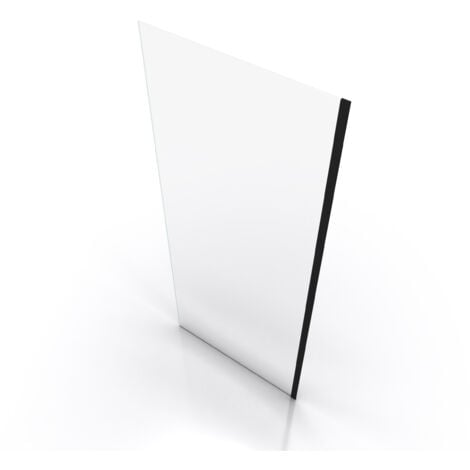 paroi de douche 80x200cm - verre trempé transparent 8mm - profilé noir - freedom 2 black