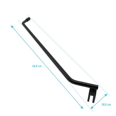 Barre de fixation d'angle noir mat pour douche a l'italienne - BARRE DE FIXATION MURALE D'ANGLE
