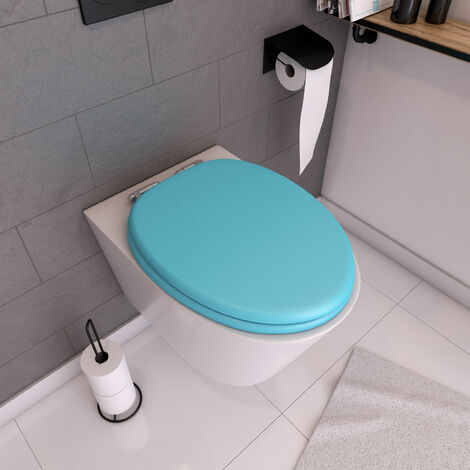 Siège de toilette MDF avec double système d'abaissement abattant WC standard