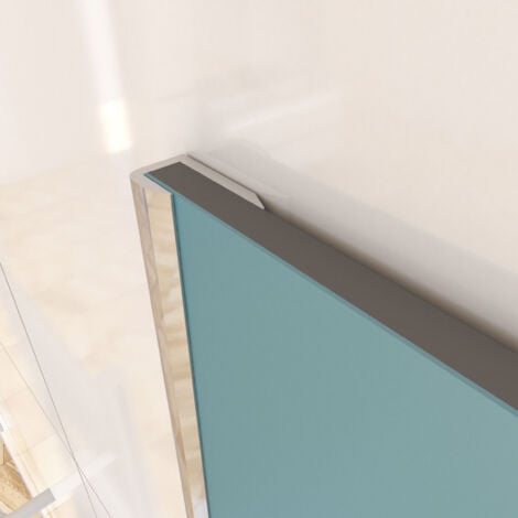 Jeu de 2 Profilés de finition en Aluminium Anodisé Brillant pour Panneaux Muraux - 10x5x2100 mm