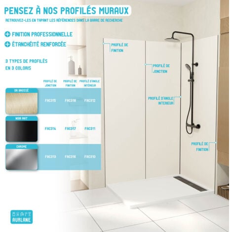 panneau mural finition aluminium blanc 120 x 210 cm - wall'it blanc