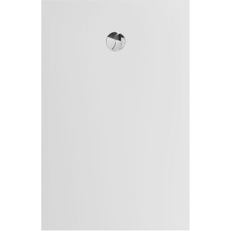 receveur 140x90x2.9cm extra-plat en polybéton blanc mat effet soft-touch - redécoupable - nelson (1/3)