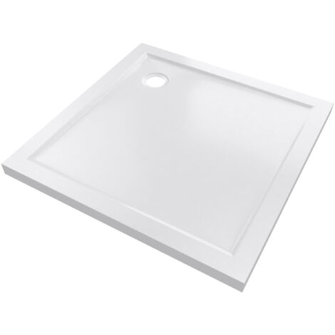 RECEVEUR DE DOUCHE A POSER EXTRA PLAT EN ACRYLIQUE BLANC CARRE- 90x90 cm - BAC DE DOUCHE
