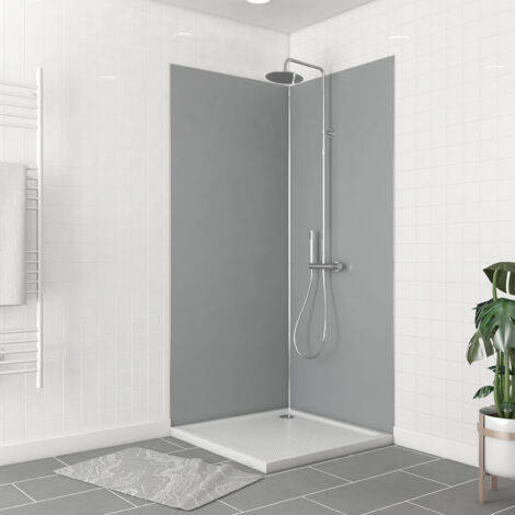 pack 2 panneaux muraux silver 90x210cm avec profilés chrome - wall'it (1/5)
