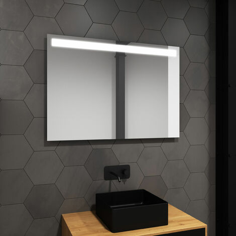 Miroir salle de bain 80x70x4cm LED auto-éclairant Atmosphere Plus