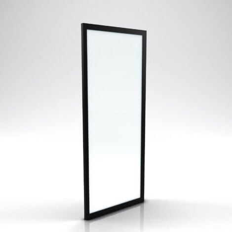 Retour pour Paroi pour douche - 80x200 cm - PROFILE NOIR MAT - verre transparent 6mm