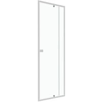 Paroi porte de douche pivotante blanc extensible 79 à 90cm de largeur - verre transparent - WHITY