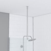 barre de fixation plafond pour douche a l'italienne - barre de fixation plafond 60cm recoupable