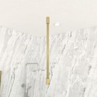 barre de fixation plafond recoupable finition or dore brosse pour paroi de douche freedom 2 gold