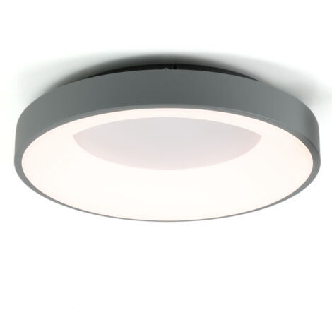 ALPINALUZ Plafón LED de Techo Pared Aluminio Gris Diseño Ø40 Cm 3000K-4000K-6000K 36W