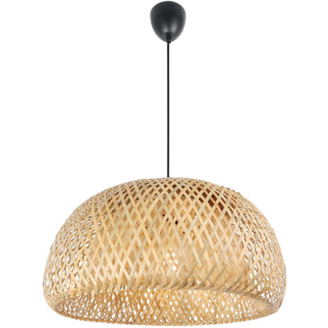 ALPINALUZ  Lámpara colgante de mimbre de bamboo "OSAKA" ø 450 x 250 mm