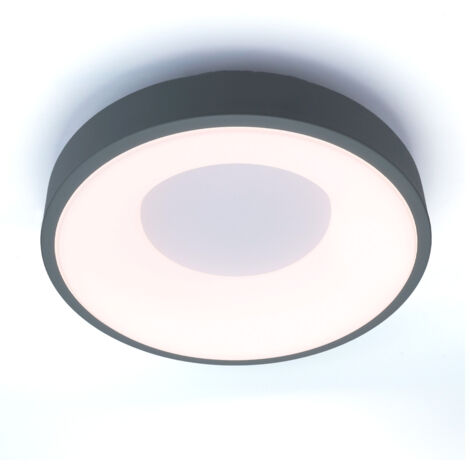 ALPINALUZ Plafón LED Circular Aluminio Gris Ø30 Cm 28W Blanco 3000K-4000K-6000K