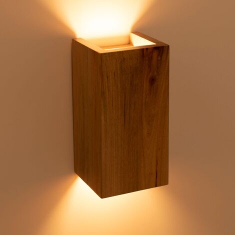 ALPINALUZ  Aplique de pared bidireccional madera "LLONA" - 2 x GU10 - Interior