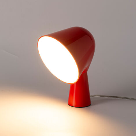 Lámpara de mesa ABS rojo compacta E14 (1/5)