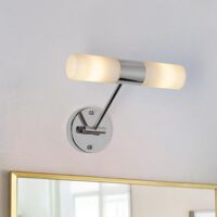 Aplique baño orientable 30 cm cromado 2×E14 IP44