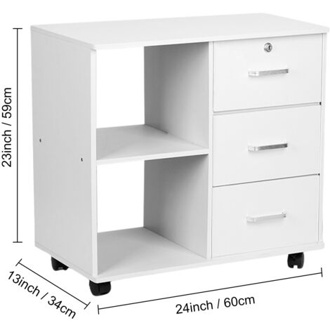 Support Latéral Pour Bureau Xapypy - Range Ordinateur Portable Et Accessoires - Sans Perçage - Noir/Blanc