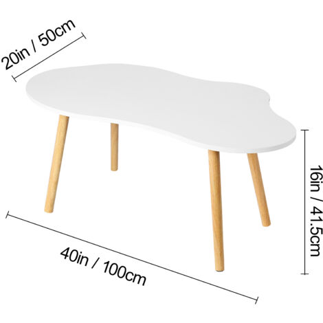 Table Basse En Forme De Nuage – Design Moderne Blanc – Pour Salon, Salle à Manger Ou Bureau - 3