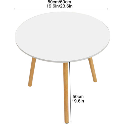 MINI Table basse EN RONDE-60CM, table de cuisine ronde avec pieds en ...