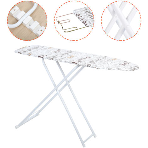 Planche à Repasser Pliable Bephible - Format Extra Large (92x78 Cm), Avec Repose-fer Et Pieds Réglables - Violet
