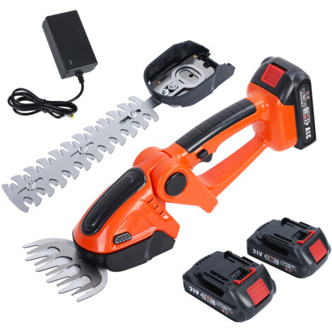 Taille-haie Sans Fil, 24V 2 En 1 Cisaille à Main Avec Batterie Rechargeable Lithium-ION Et