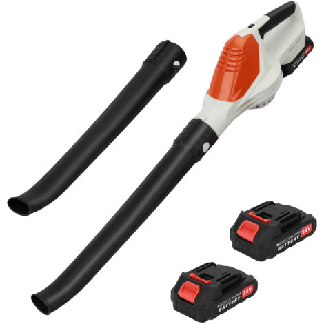 Souffleur à feuilles électrique sans fil 24V – 5 vitesses réglables jusqu'à 16 500 tr/min – Débit d'air 180 pi³/min – Faible bruit