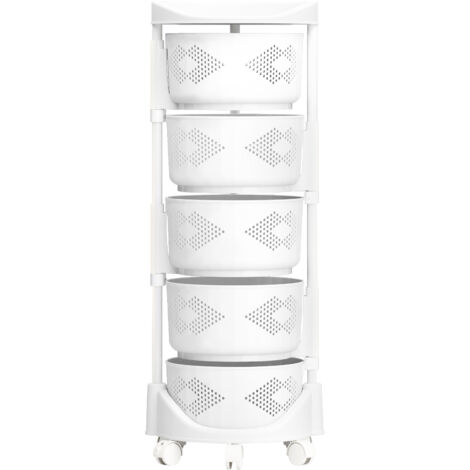 Étagère de rangement rotative pour cuisine et salon, rangement multicouche de petits fruits et légumes, facile à déplacer (1/5)