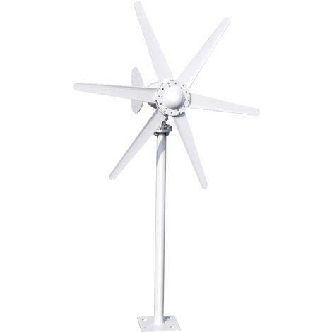 Générateur d'éolienne, puissance de 800 watts, 6 pales, tension nominale 12/24 volts, vitesse du vent au démarrage 1 m/s, 105 × 65 cm.