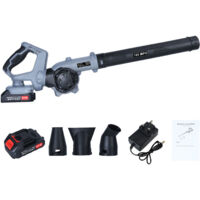 Souffleur à batterie 21V avec 2 batteries 2000mAh – Vitesse 257 km/h – 3 vitesses réglables – Léger et ergonomique pour nettoyage extérieur