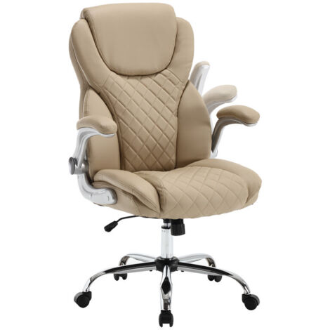 DYHOME Chaise de bureau, pivotante à 360°, dossier réglable, capacité maximale de 180 kg, marron (1/5)