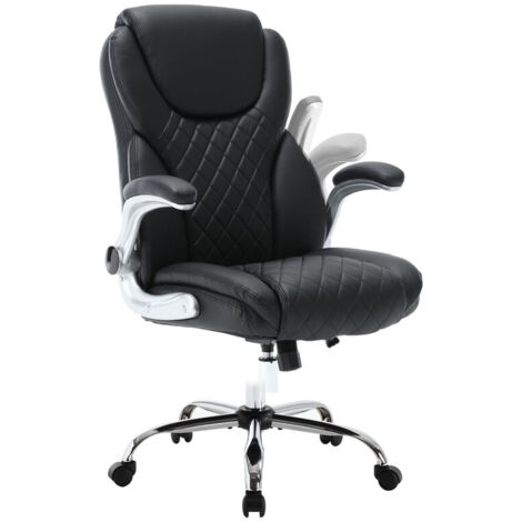 DYHOME Chaise de bureau, pivotante à 360°, dossier réglable, capacité maximale de 180 kg, noir (1/5)