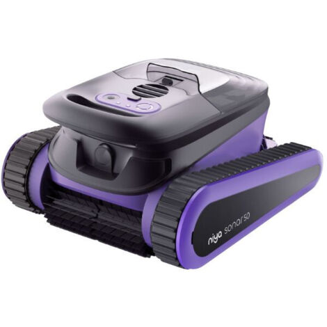 Niya Sonar 50 Robot Piscine sans Fil avec App, Navigation Intelligente, Nettoyage Ligne d'Eau, Système de Filtration Fine, pour Piscines Enterrées & Hors Sol jusqu'à 12 m