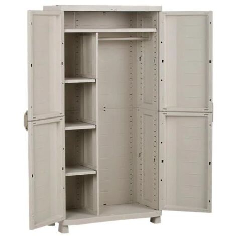 Armario Escobero 90 cm Space Saver Plastiken Beige