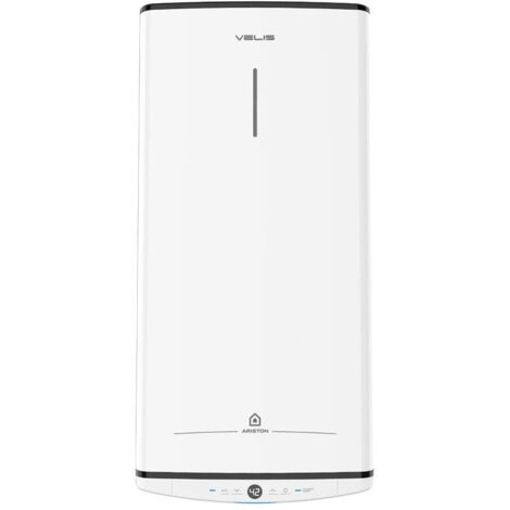 Ariston Group – Chauffe-eau électrique Velis Pro 100L – Ultra-compact – Installation verticale/horizontale – Classe B – Fonction ECO EVO pour économies d'énergie