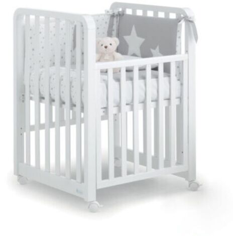 Lettino Evolutivo Glam Bianco 8 In 1 Con Materasso E Set Tessile Avana