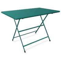 Arc En Ciel Tavolo Rettangolare Pieghevole 110X70 Verde Oceano - Tiffany