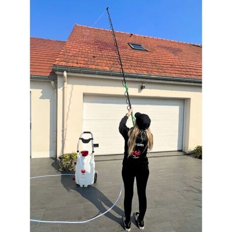 PHOENIX - Perche télescopique pour pulvérisation en Hauteur - Compatible avec pulvérisateurs Pro Sprayer, Dorsal, Gladiator - Longueur à 5,4m - Idéale pour toits, façades, et Jardins