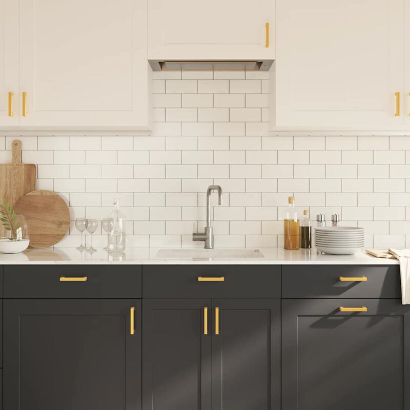 Maniglie Per Mobili LONTAN 128mm - 10 Pezzi, Nero, Acciaio Inox, Per Cucina, Armadi E Cassetti - Foto 6