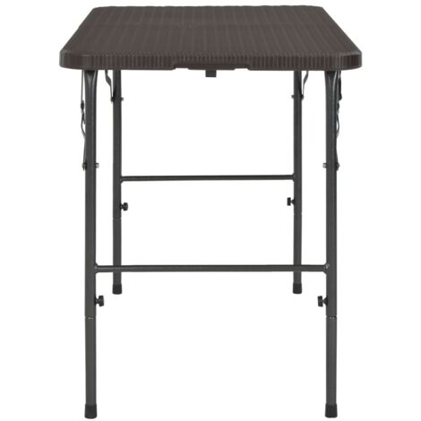 Tavolo Pieghevole Regolabile 120x60cm - Altezza 53-74cm, Portata 100kg, Bianco, Leggero E Trasportabile - Foto 6