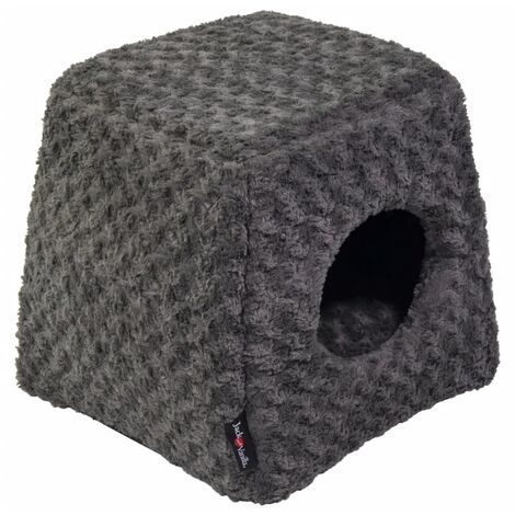 Cuccia Divano [en.casa] Per Cani E Gatti 60x45 Cm, In Velluto Blu, Con Cuscini Laterali Removibili E Vano Contenitore Integrato