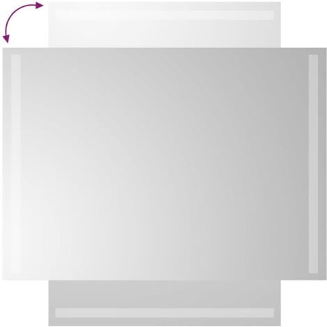 Furniture Limited - Specchio da Bagno con Luci LED 50x70 cm