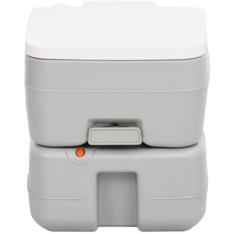 Set Toilette Da Campeggio VidaXL 2 Pezzi – Blu E Bianco, In Polietilene, Portatile E Removibile Per Esterno
