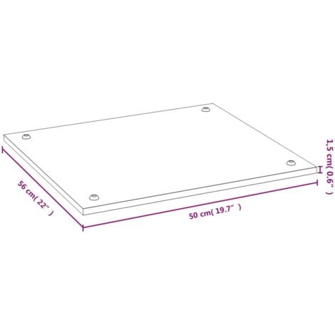 Furniture Limited - Coprifornelli 50x56x1,5 cm in Bambù