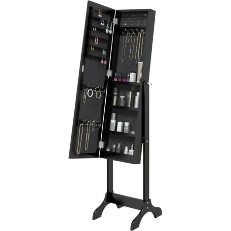 Furniture Limited - Specchio Autoportante Nero 34x37x146 cm