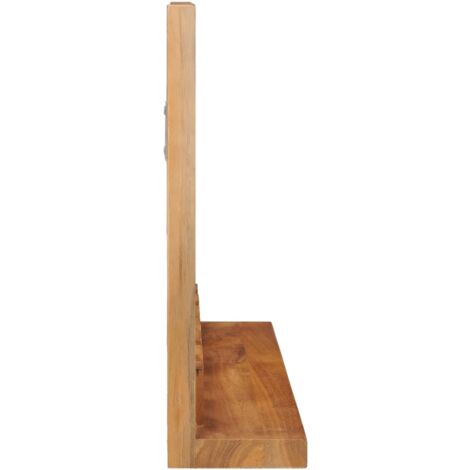 VidaXL Mobiletto A Specchio 60x10x40 Cm In Legno Massello Di Teak – Contenitore Da Parete Per Bagno O Ingresso - 2
