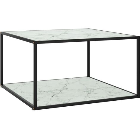 O&K FURNITURE Tavolino da caffè in vetro, moderno tavolino da salotto con base esagonale, tavolino rotondo per casa e ufficio, finitura cromata, 1 pezzo
