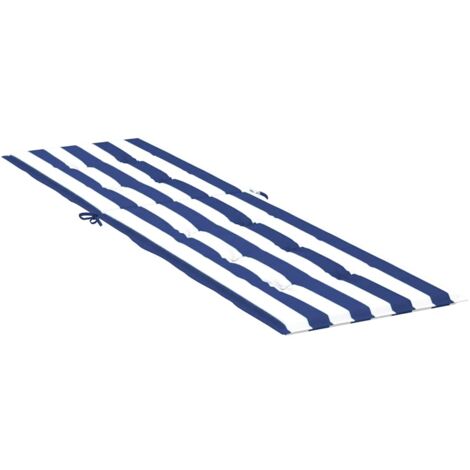 Furniture Limited - Cuscino per Sedia Sdraio a Strisce Bianche e