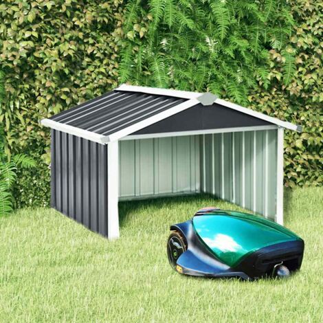 Capanno Per Robot Tosaerba: Acciaio Zincato Antracite, 92x97x63cm, Proteggi Il Tuo Giardino