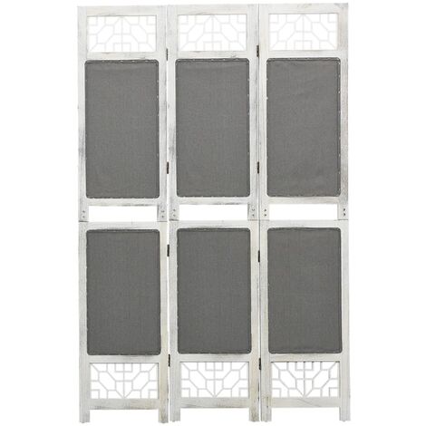 ORIENTAL Furniture Divisorio In Tela Con Effetto Pietra Medievale - 1,8 M, Grigio - Paravento Pieghevole